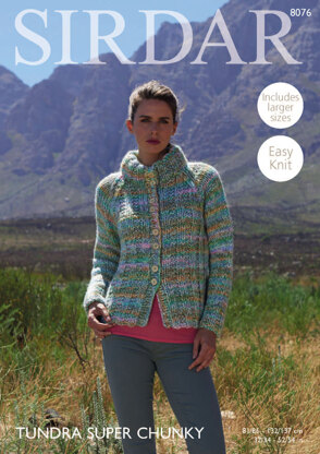 Jacket in Sirdar Tundra Super Chunky - 8076 - Downloadable PDF