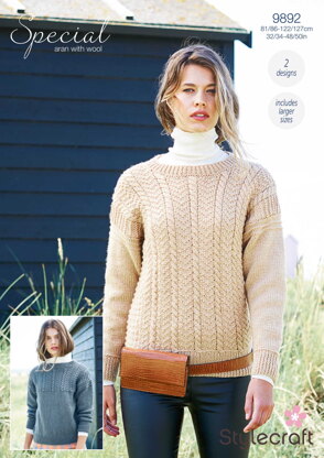Sweaters in Stylecraft Special Aran with Wool - 9892 - Downloadable PDF