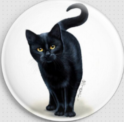 Geckorouge Amber Eyes - Black Cat Needle Minder