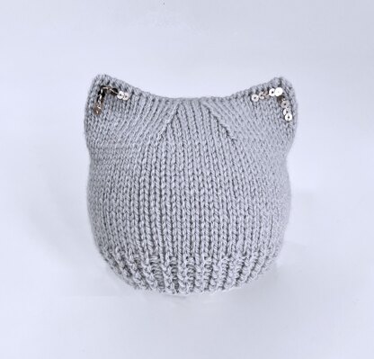 Silver Kitten Hat