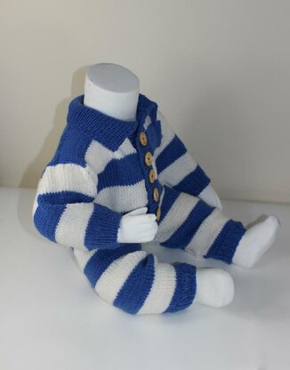 Baby Big Stripe Collar Onesie