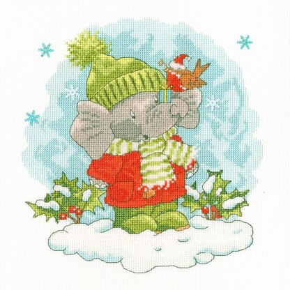 Bothy Threads Elly's Snow Day Cross Stitch Kit - 24 x 24cm