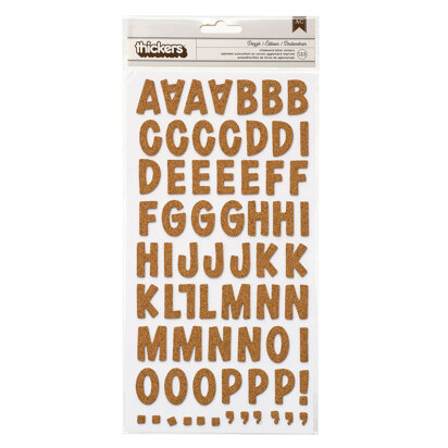 American Crafts Thickers Dazzle Alphabet Chipboard Laminated Cork (133 Piece)