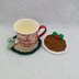 PDF Christmas Knitting Pattern DK Coasters Coffee Tea Gift Set Charity EASY Christmas Pudding Holly Mistletoe Christmas Eve Feliz Navidad