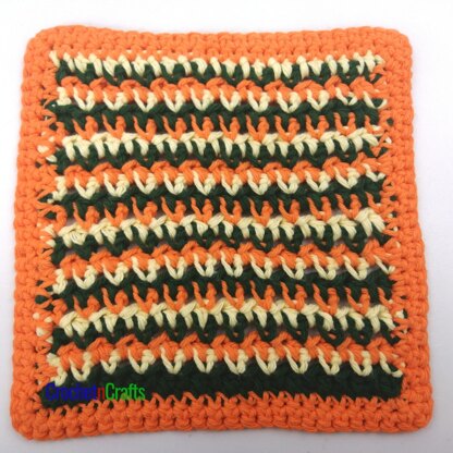 Lacy Textures Crochet Dishcloth