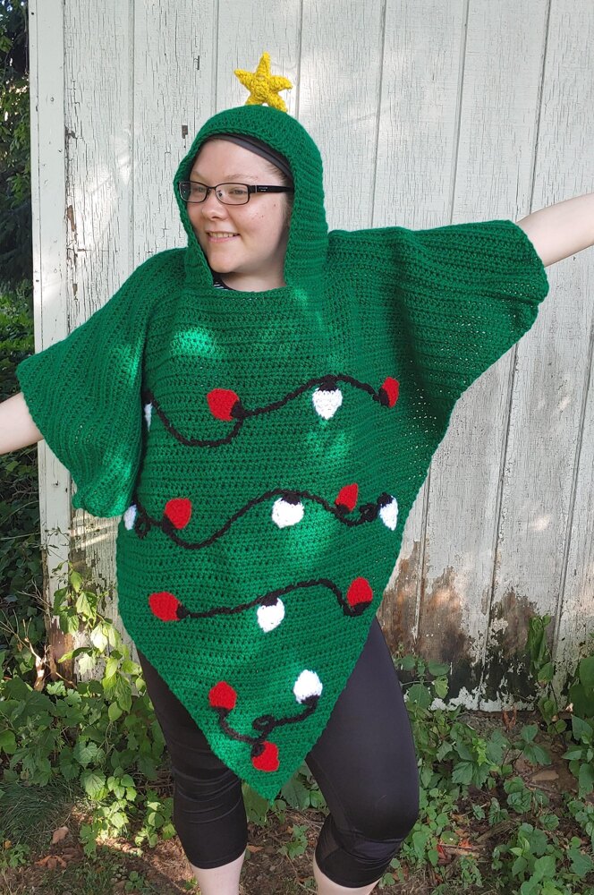 Ugly christmas shop sweater poncho