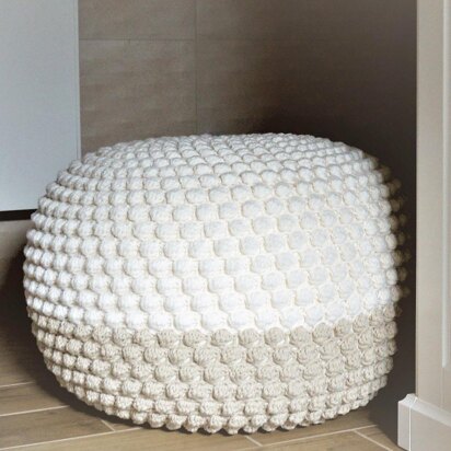 Double Colour Crochet Bean Bag Ottoman Pouf