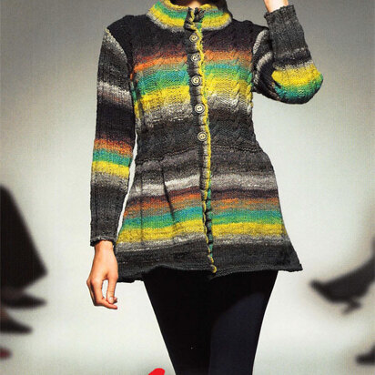 Jacket in Noro Kureyon - Downloadable PDF - knitting pattern