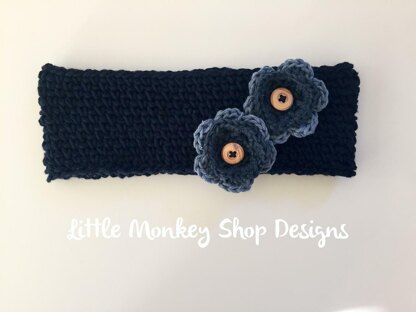 Shannon's Ear Warmer with Button Flower