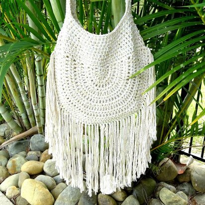 Crochet Boho Tassel Bag