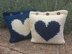 Moss Stitch Heart Cushion Cover