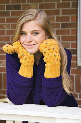 Paintbox Mittens: Thrummed Convertible Mittens