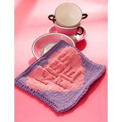 Kiss Me' Candy Dishcloth in Lily Sugar 'n Cream Solids
