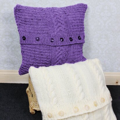 Knitting Pattern For 2 cushion covers  #268