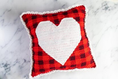 Plaid Heart Pillow