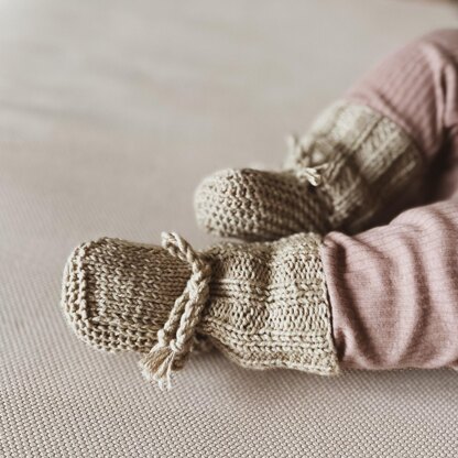 Long Cuffed Baby Booties