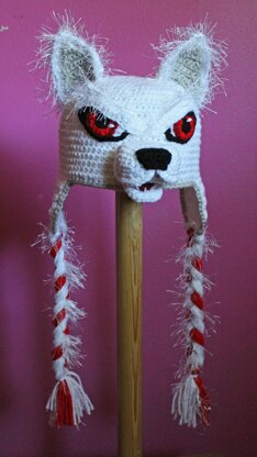 Wolf Beanie with Earflaps & Braids