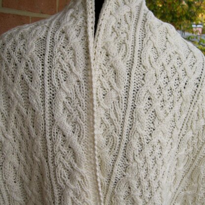 Mount Lyell Cabled Shawl