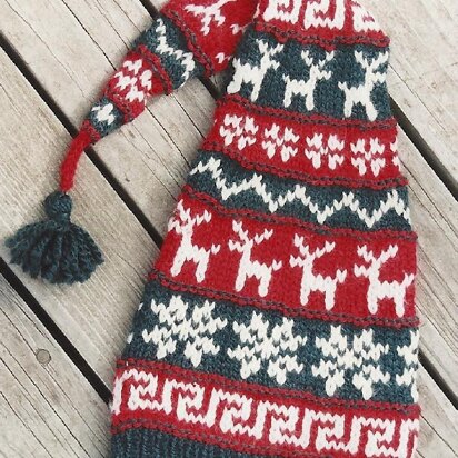 Alpine Reindeer Hat - knitting pattern