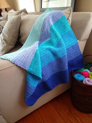 Ombre Blue Sky Baby Blanket