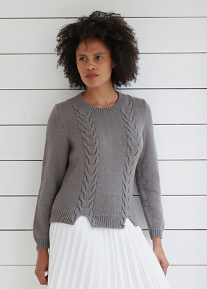 Holkham Sweater - Knitting Pattern For Women in Debbie Bliss Rialto DK