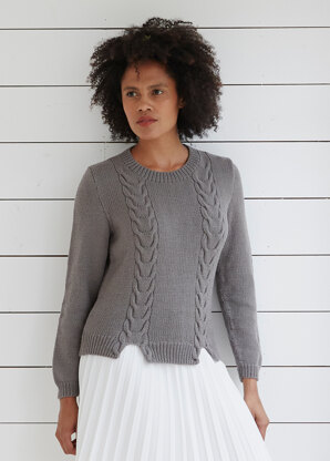 Holkham Jumper - Knitting Pattern For Women in Debbie Bliss Rialto DK