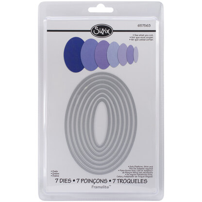Sizzix Framelits Dies 7/Pkg - Ovals