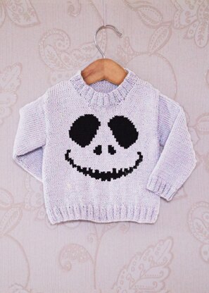 Intarsia - Skellington Face Chart - Childrens Sweater