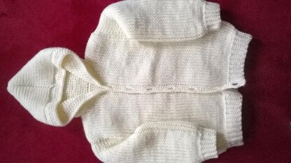 Tunisian hooded sweater