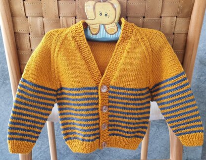 Pepper - Child's striped raglan cardigan