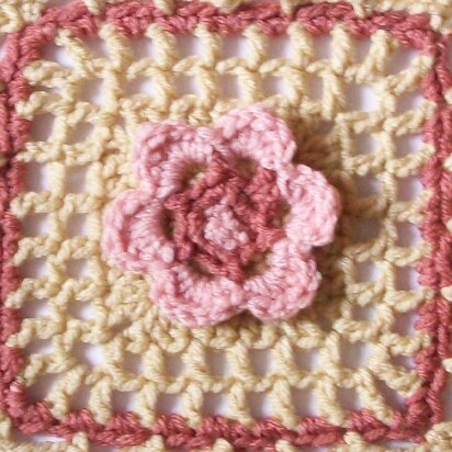 Floral Filet - 6" Square