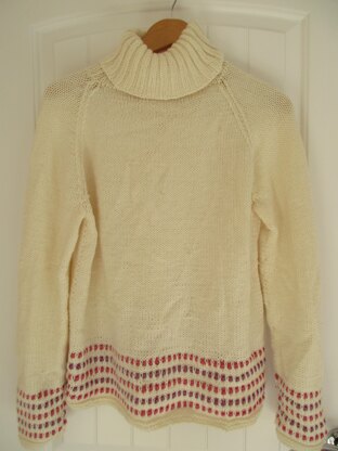 Roll Neck Border Jumper