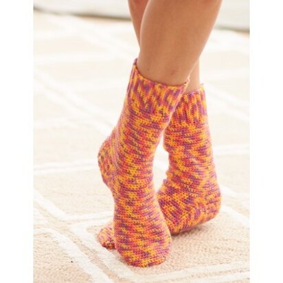 Basic Socks in Bernat Sox - Downloadable PDF