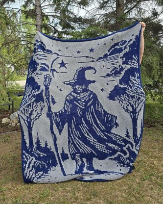 Wizard's Way | Fantasy Wizard Mosaic Blanket