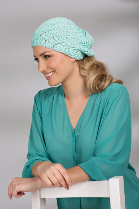 Cap with Lace Pattern in Schachenmayr Catania Grande - Downloadable PDF