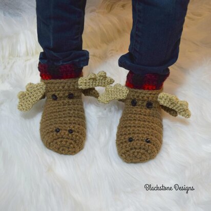 Moose Slippers - Child