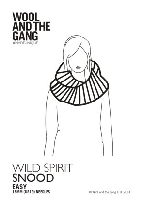Wild Spirt Snood in Wool and the Gang Crazy Sexy Wool - Downloadable PDF
