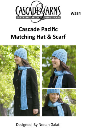 Matching Hat & Scarf Cascade Pacific - W534