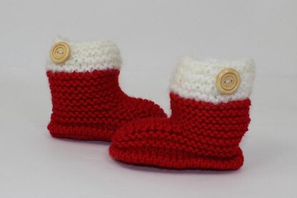 Chunky Baby Christmas Booties