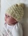Babies 4ply basket stitch slouchy beanie - Blakely