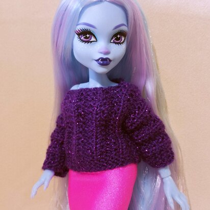 Sweater "Magical Evening" for monster dolls G3 Yeti girl