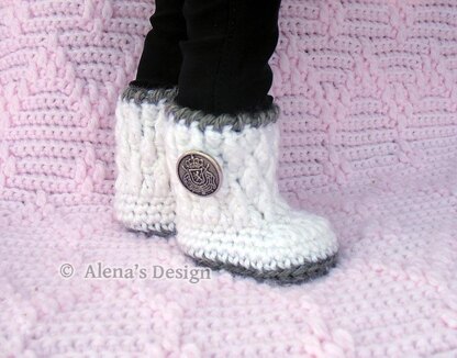 Silver Button Boots for 18” Doll