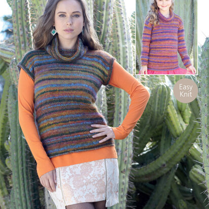 Girl's/Woman's Cowl Neck Tops in Sirdar Divine - 7175 - Downloadable PDF