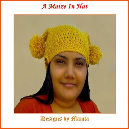 Unique Crochet Pattern Tapering Square Hat With Pompoms
