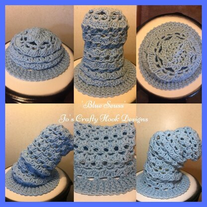 Blue Seuss Slouchy Hat