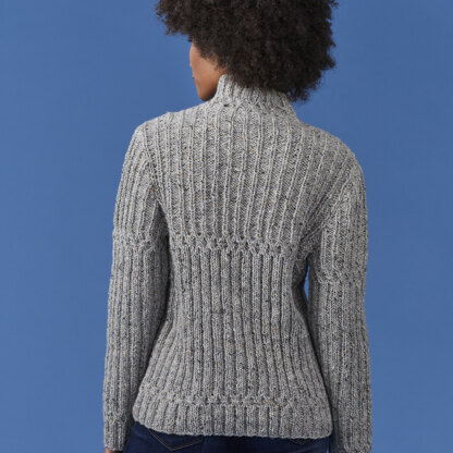 Ketchum - Sweater Knitting Pattern for Women in Tahki Yarns Donegal Tweed by Tahki Yarns