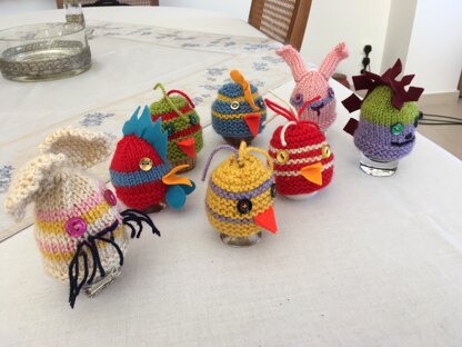 Easter egg cosies