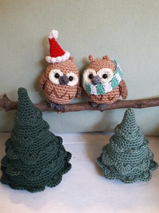 Christmas owls decoration