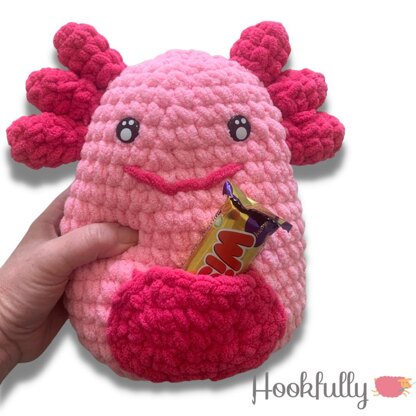 Squishy Axolotl Amigurumi Crochet pattern by Hookfully