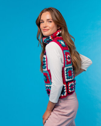 Paintbox Yarns Feel Good Granny Square Tank PDF (Free).